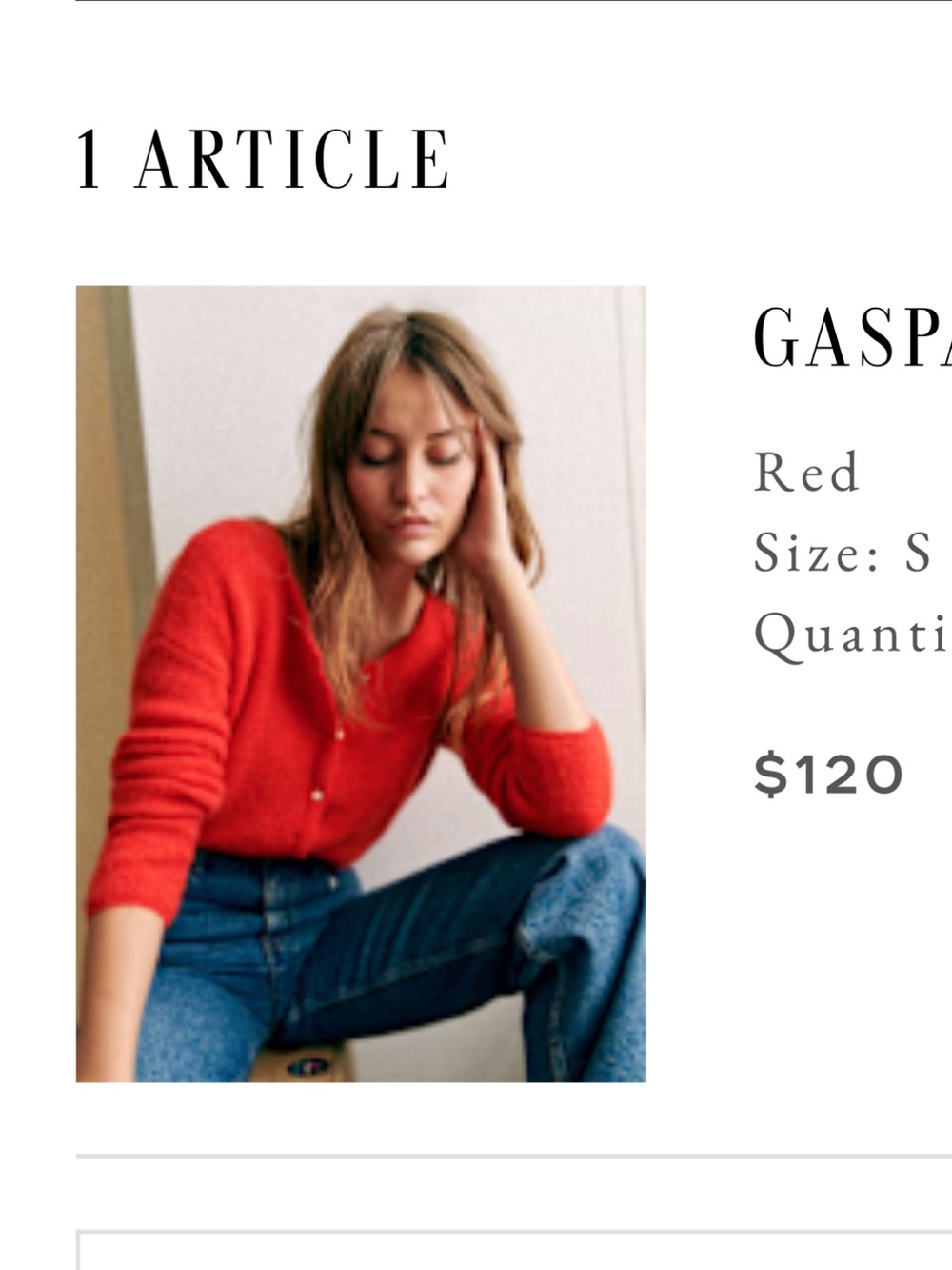 Sezane Gaspard Cardigan Red - Size S